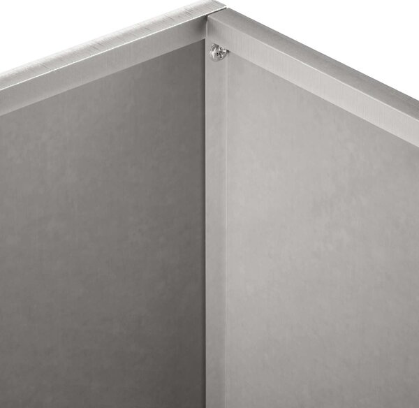 VidaXL Kerti cserép 2 db Ezüst 40 x 40 x 30 cm Rozsdamentes Acél