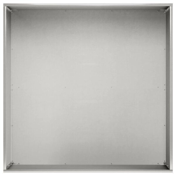 VidaXL Kerti cserép 2 db Ezüst 40 x 40 x 30 cm Rozsdamentes Acél