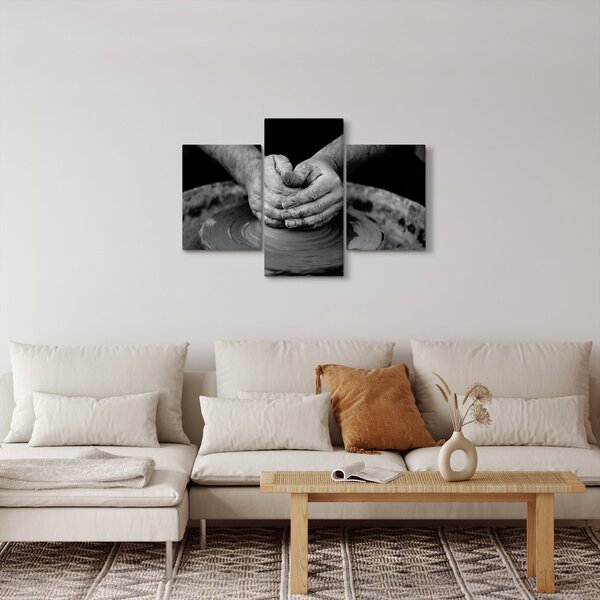 Fekete-fehér kép - kerámia gyártás (90x60 cm)