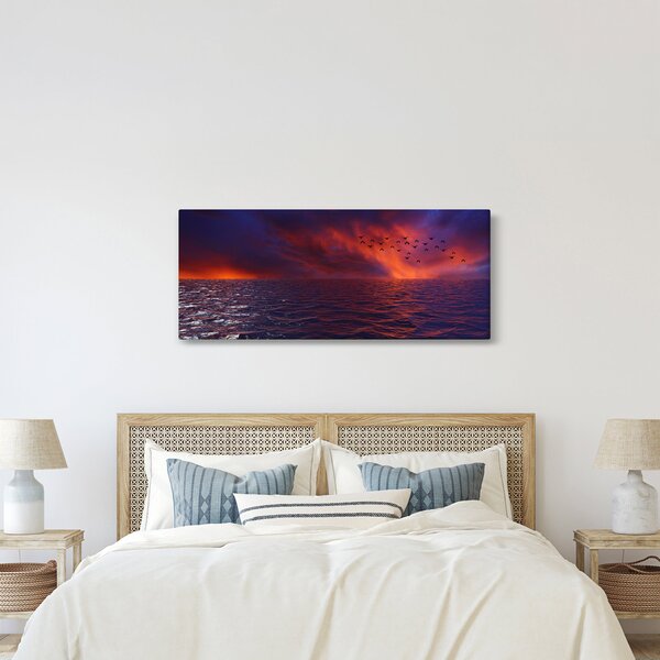 Tengeri kép a madarakkal (120x50 cm)