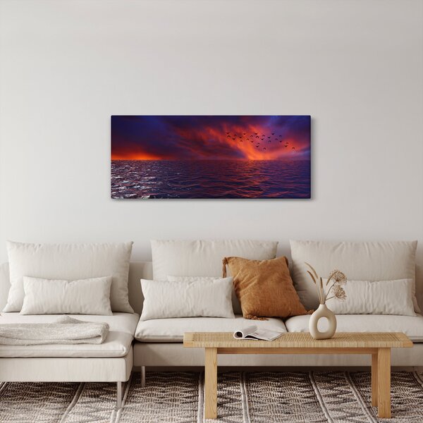 Tengeri kép a madarakkal (120x50 cm)
