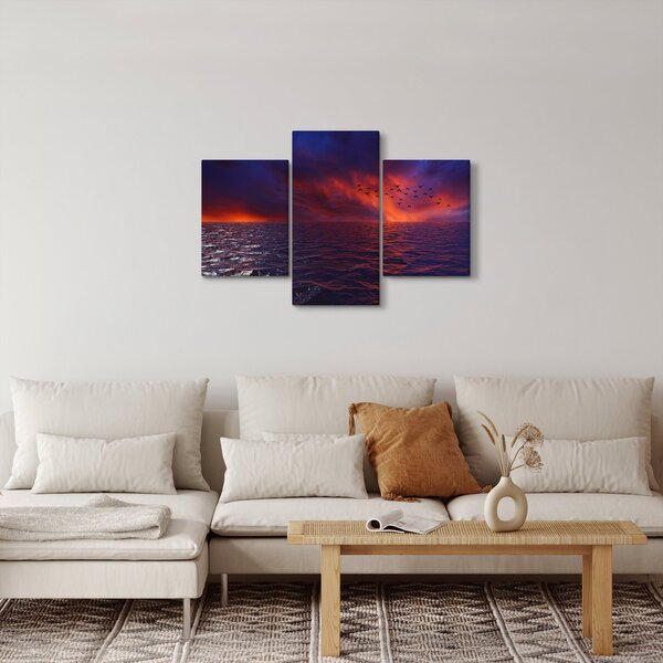 Tengeri kép a madarakkal (90x60 cm)
