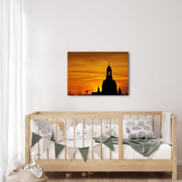Templom a naplementében képe (70x50 cm)