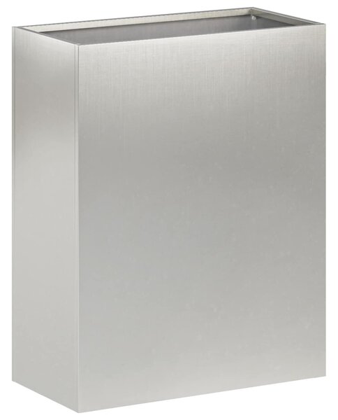 VidaXL Kerti cserép 2 db Ezüst 40 x 20 x 50 cm Rozsdamentes Acél
