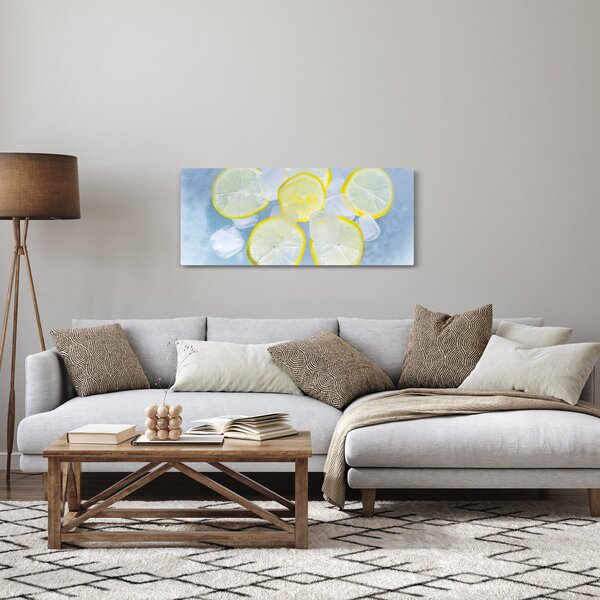 Citrom a jégben képe (120x50 cm)