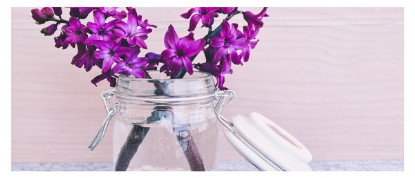 Lila virágok képe (120x50 cm)