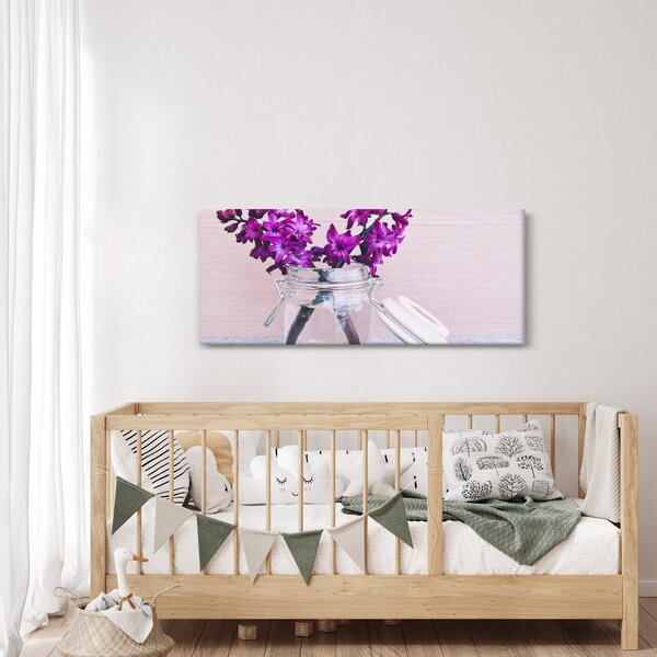 Lila virágok képe (120x50 cm)