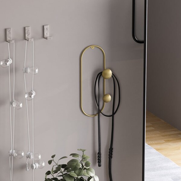 Aranyszínű fém fali fogas Dama – Kalune Design