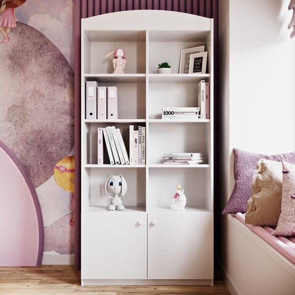 Babydreams széles könyvesszekrény gyerekeknek, szín: fehér