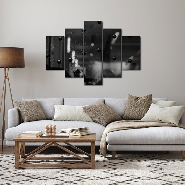 Absztrakt kép - zöld golyó (150x105 cm)