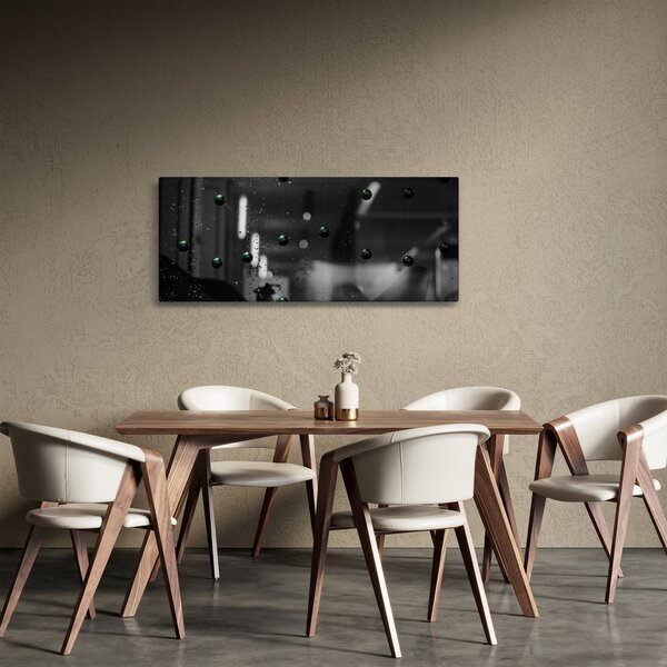 Absztrakt kép - zöld golyó (120x50 cm)