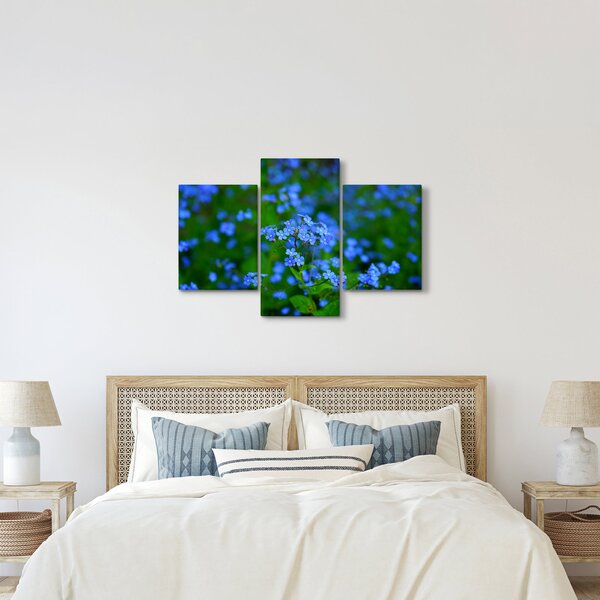 A kék virágok képe (90x60 cm)