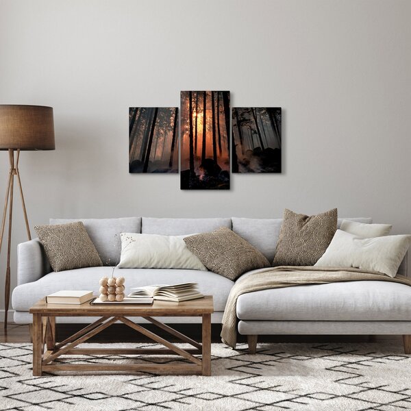 Sötét erdő képe (90x60 cm)