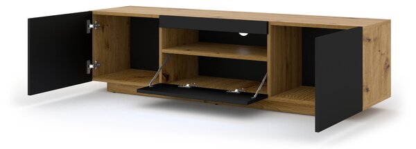 TV aszta/Szekrény Aurinko 150 (artisan tölgy + matt fekete)