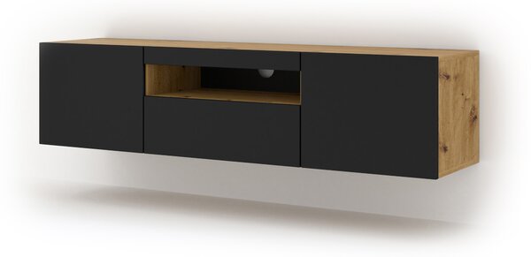 TV aszta/Szekrény Aurinko 150 (artisan tölgy + matt fekete)