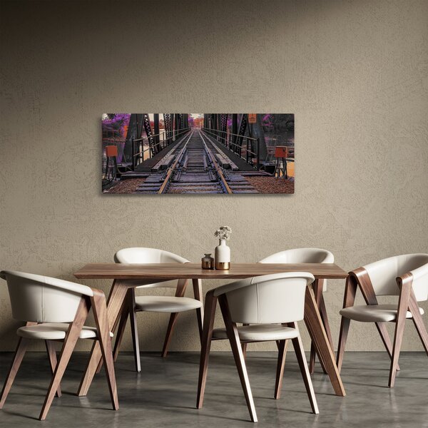 Egy vasúti híd képe (120x50 cm)