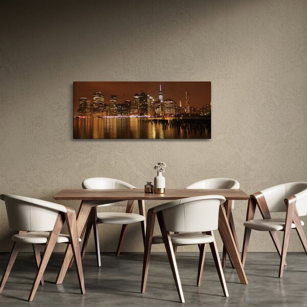 Éjszakai város képe (120x50 cm)