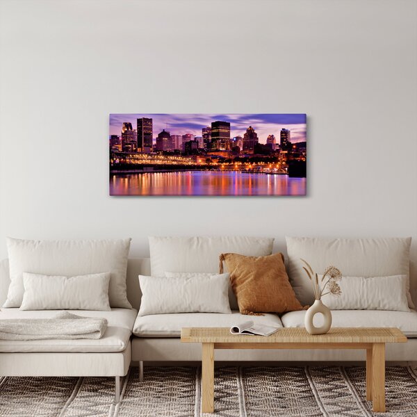 Éjszakai város képe (120x50 cm)