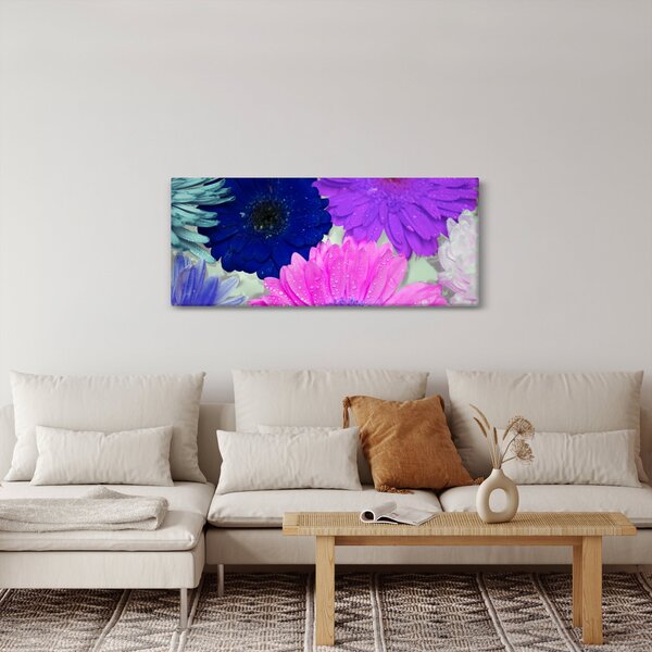 Színes virágok képe (120x50 cm)