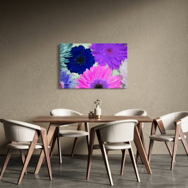 Színes virágok képe (90x60 cm)