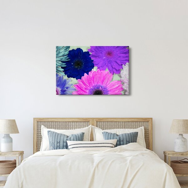 Színes virágok képe (90x60 cm)