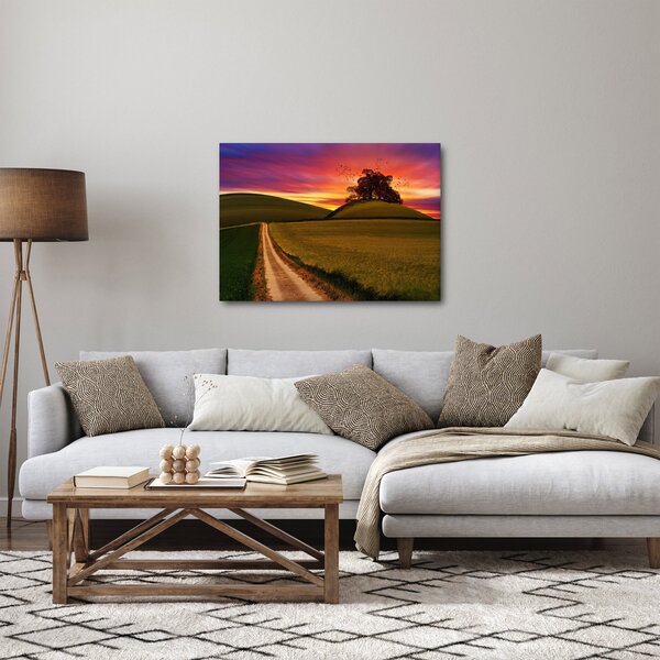Mező és a színes ég képe (70x50 cm)