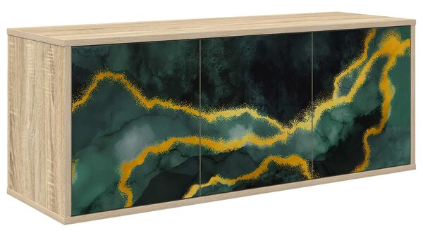 VidaXL Falsítható TV Szekrény WIJHE 102 x 33 x 40 cm Sonoma Tölgy