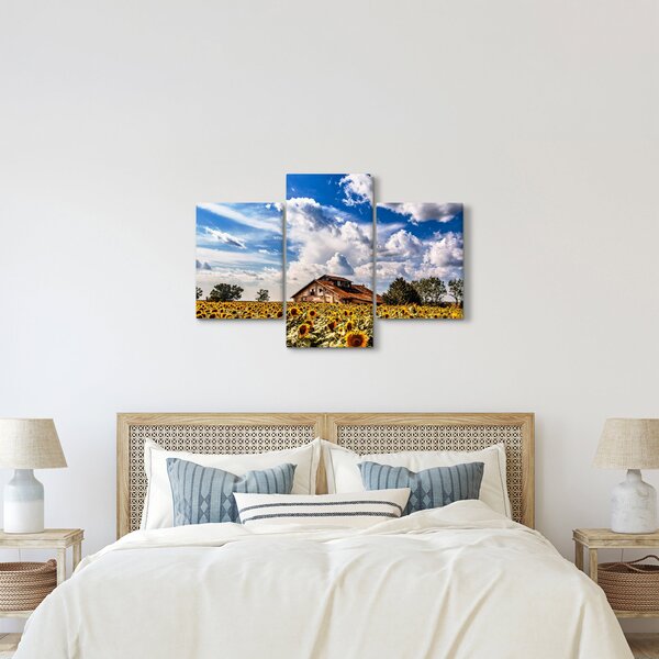 Napraforgó mező képe (90x60 cm)