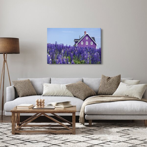 Levandula mező képe (90x60 cm)