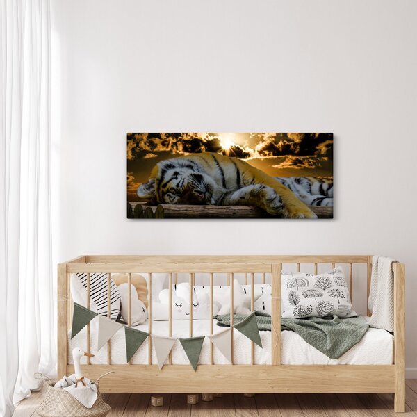Alvó tigris képe (120x50 cm)