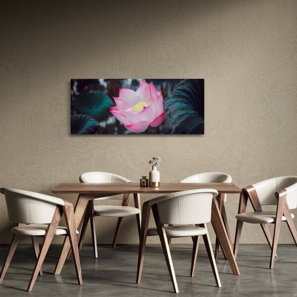 Rózsaszín virág képe (120x50 cm)
