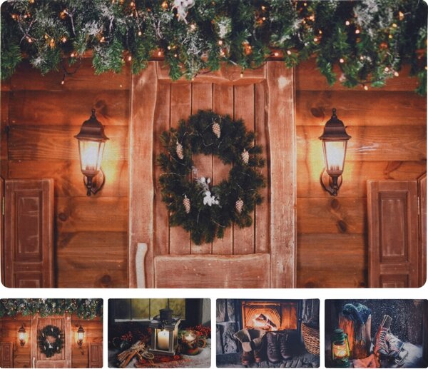 Karácsonyi lábtörlő RUSTIC WELCOME 38x58 cm - több változatban Változat: Korcsolyák