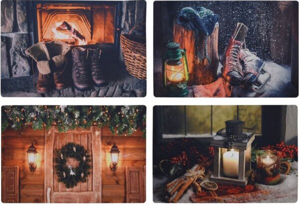 Karácsonyi lábtörlő RUSTIC WELCOME 38x58 cm - több változatban Változat: Korcsolyák