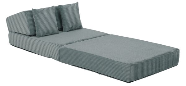 KONDELA Összecsukható matrac/fotel, 2v1, mentol, PELOS