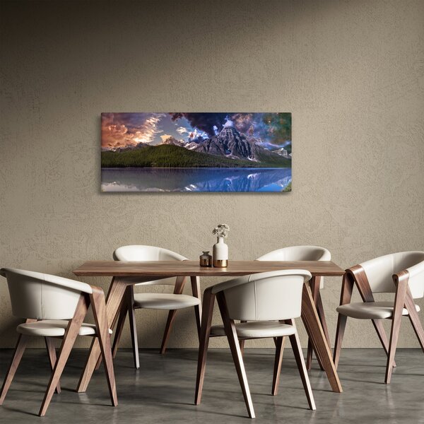 A tó és a hegyek képe (120x50 cm)