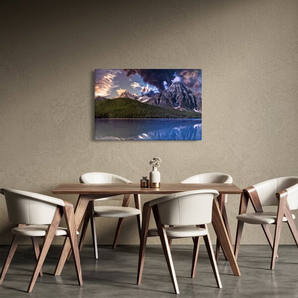 A tó és a hegyek képe (90x60 cm)