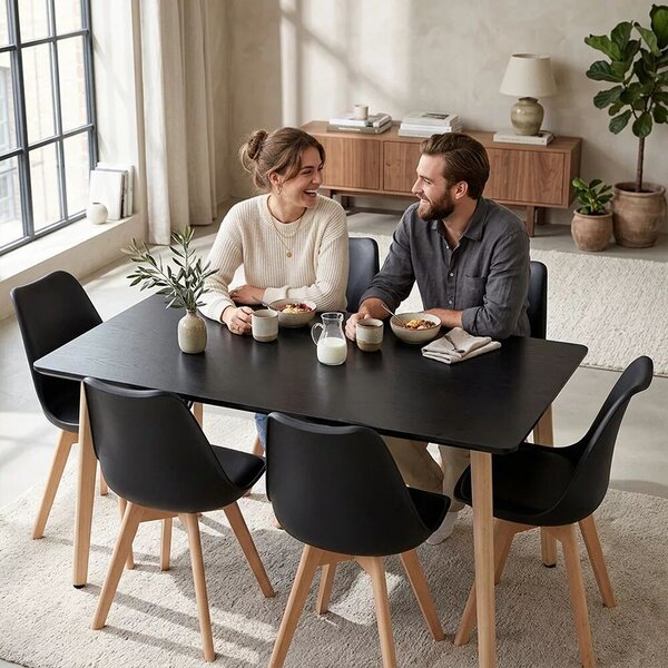 Silla 150 6+1 étkező garnitúra fekete-fekete