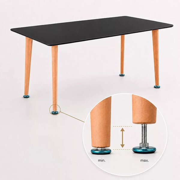 Silla 150 6+1 étkező garnitúra fekete-fekete
