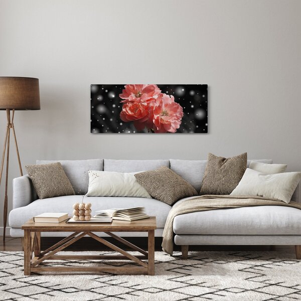 Rózsaszín virág képe (120x50 cm)