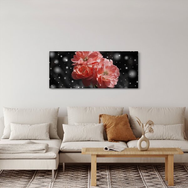Rózsaszín virág képe (120x50 cm)