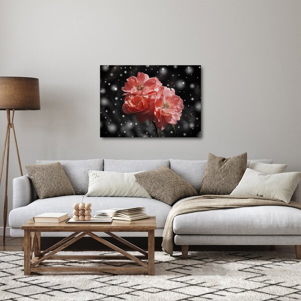 Rózsaszín virág képe (70x50 cm)