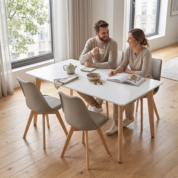 Silla 150 4+1 étkező garnitúra fehér-bézs