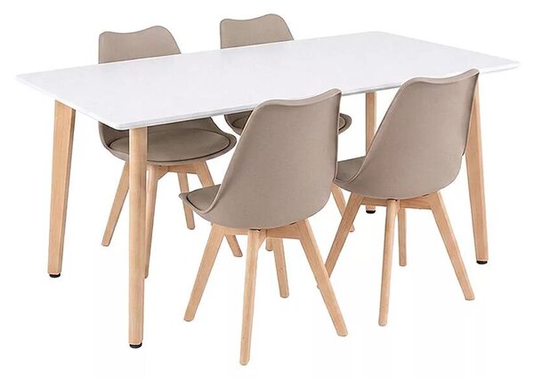 Silla 150 4+1 étkező garnitúra fehér-bézs