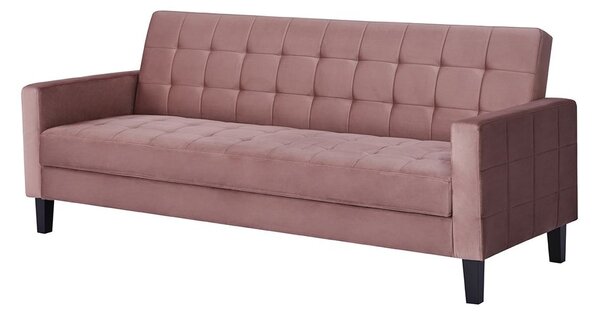 3 személyes ágyazható kanapé, ágyneműtartóval, púderrózsaszín - SPLENDIDE