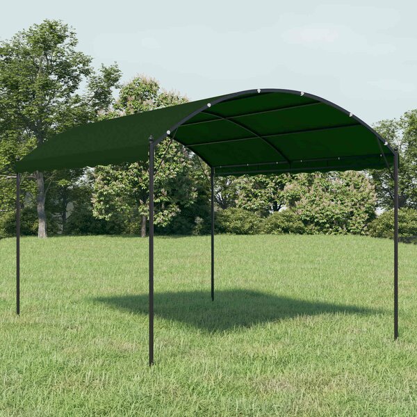 VidaXL Pavilon 4 x 3 x 2,6 m Zöld Poliészter és acél