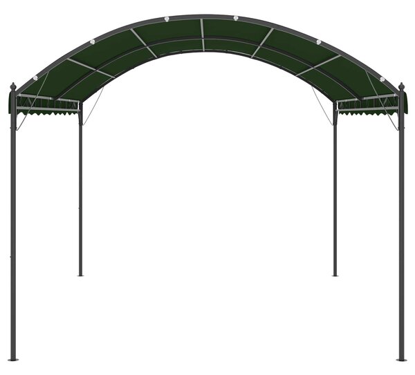 VidaXL Pavilon 4 x 3 x 2,6 m Zöld Poliészter és acél