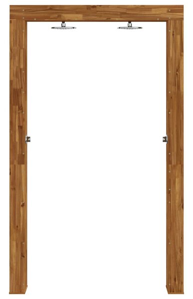 VidaXL Kültéri zuhany 226 cm Szilárd akácfa és rozsdamentes acél