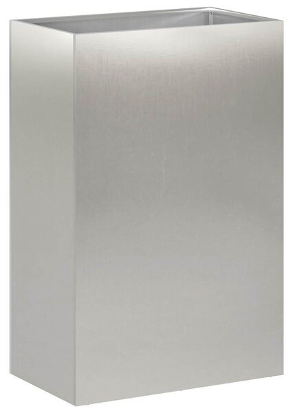 VidaXL Kerti cserép 2 db Ezüst 50 x 40 x 75 cm Rozsdamentes Acél