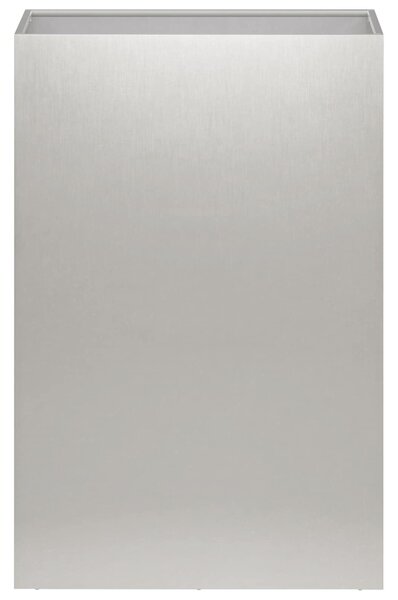 VidaXL Kerti cserép 2 db Ezüst 50 x 40 x 75 cm Rozsdamentes Acél