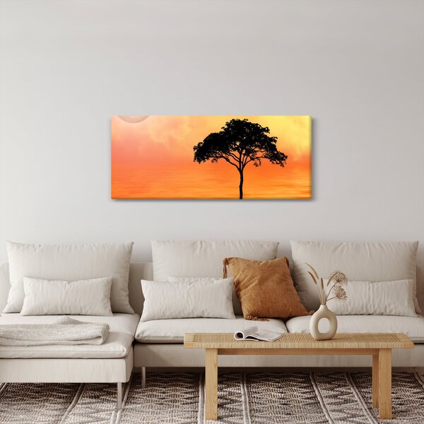 Kép egy fáról naplementekor (120x50 cm)
